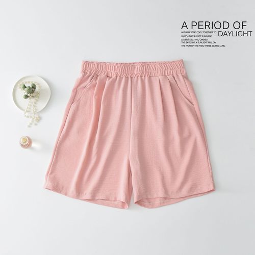 Summer thin and versatile plus-size women's outerwear loose casual wide-leg pants with pockets, elastic waist exercise pants