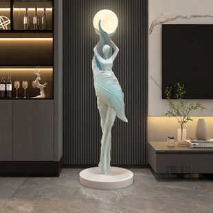 K樁3 Simple Large Art Figure Floor Lamp Bedroom Living Room Vertical Table Lamp Decoration Atmosphere Lamp Ornaments Joe
