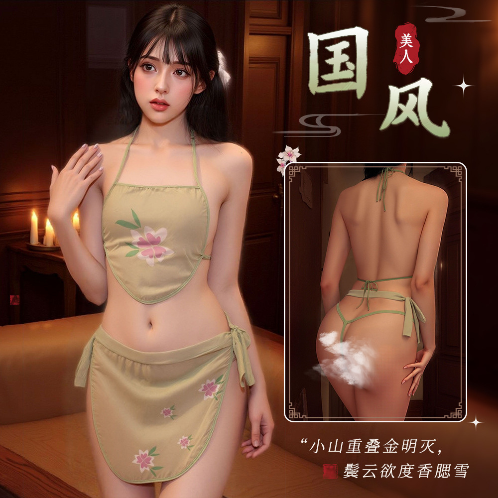 여성용 고대 스타일 한복, 매혹적인 잠옷, 끈으로 묶는 성인용 고대 빨간색 궁궐 자수 섹시 의상