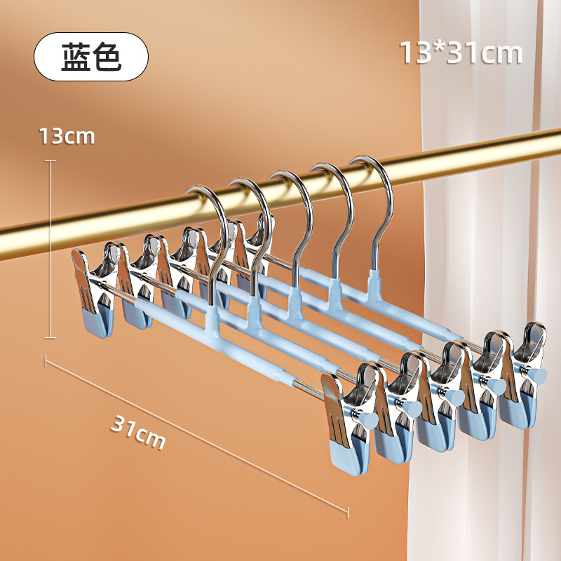 Yibiao nueva luz de lujo antideslizante pantalones rack de acero inoxidable pantalones de secado de rack engrosada multi-funcional percha pantalones rack