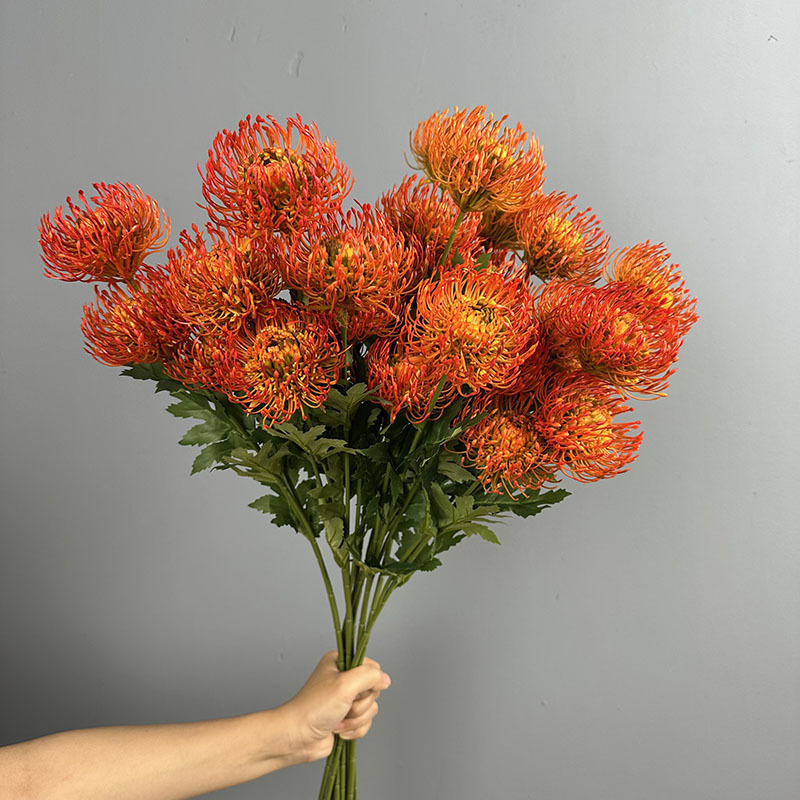 Artificial South African Needle Cushion Flowers, Fireworks Chrysanthemums, Wedding Ceiling Flowers, Home Decoration, Flame Chrysanthemums, Amazon Cross-Border Exclusive Artificial South African Needle Cushion Flowers, Fireworks Chrysanthemums, Wedding Ceiling Flowers, Home Decoration, Flame Chrysanthemums, Amazon Cross-Border Exclusive