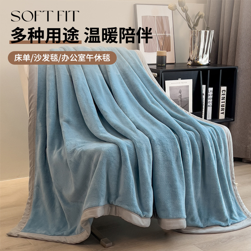 Sábanas de tercife de leche con tercife de invierno calentamiento de brida de coral sola manta de una persona