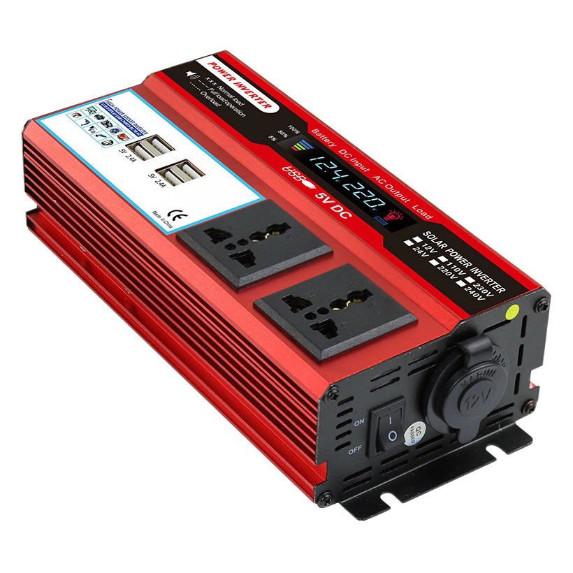 Трансграничные взрывы 500 Вт автомобильный инвертор фотоэлектрический мульти-розетка инверторный источник питания 4USB красный Преобразователь мощности