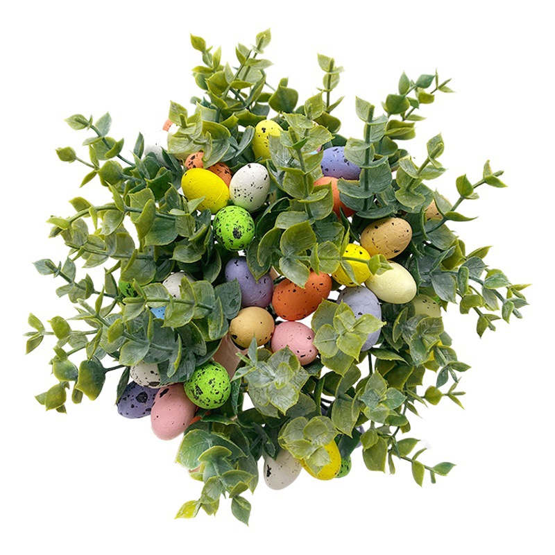 Huevo colorido artificial solo Amazon Pascua nuevo huevo colorido planta de agua interior planta verde arreglo floral accesorios Decoración