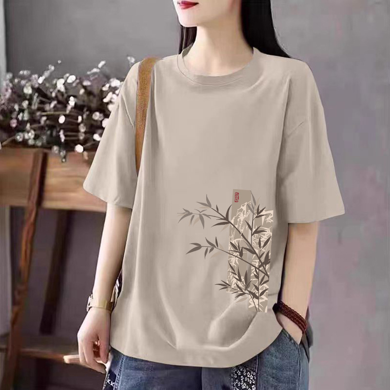 Clearance Sale~ Brand Discount Women's Clothing Withdrawn High-End New Tops Artistic Versatile Round Neck Plus Size Short Sleeve T-Shirt Clearance Sale~ Brand Discount Women's Clothing Withdrawn High-End New Tops Artistic Versatile Round Neck Plus Size Short Sleeve T-Shirt