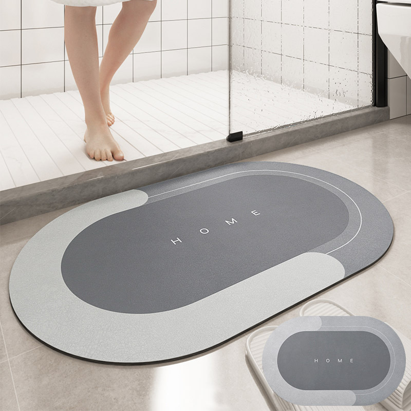 Alfombra de piso de baño Baño suave barro de diatomeas absorbente alfombra de piso de secado rápido puerta del inodoro alfombra antideslizante hogar Baño