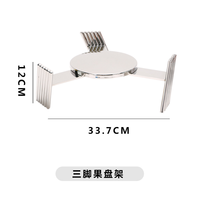 Nuevo diseño de KTV de acero inoxidable fino, barra de bar, juego completo de platos de frutas, decoración de escritorio de lujo ligero especial