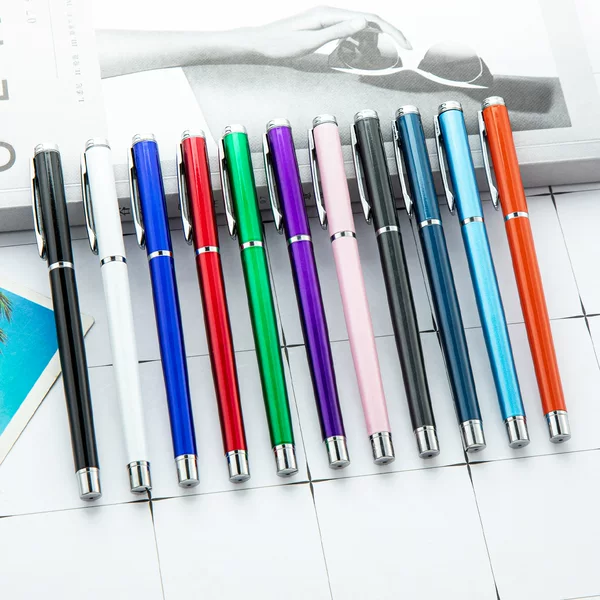 in stock Multicolor Metal Ball Pen Signature Pen Neutral Pen Advertising Gift Business Pen Laser LOGO Signature Pen
