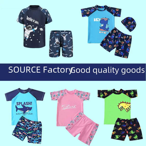 Children's Swimwear Boys Children's Swimwear Girls Big Kids Swimming Trunks suit Wholesale Baby Cartoon Swimwear Customized