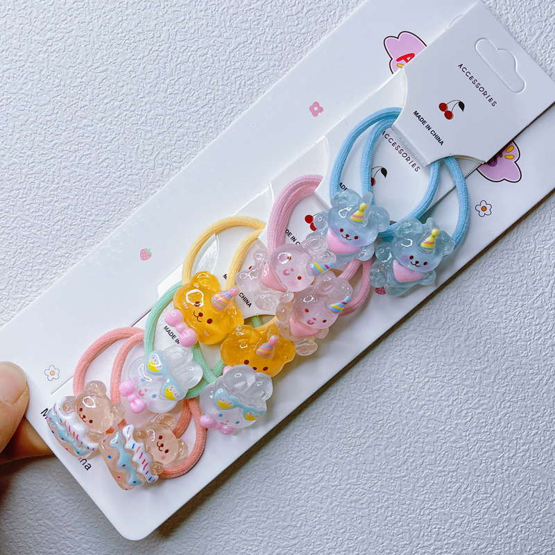 3cm 작은원형머리끈 [빙터우곰] 혼합색상