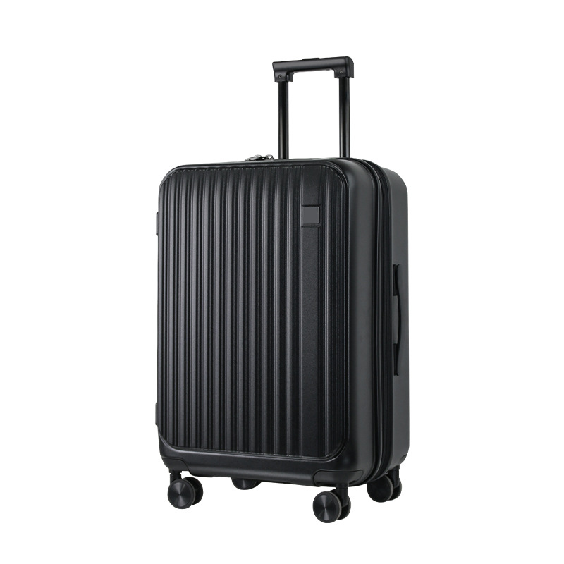 Vali kéo mở rộng 20 inch bánh xe đa hướng kép, có giá đỡ cốc, du lịch công tác — Màu đen, Màu hồng, Tím nhạt, Màu trắng