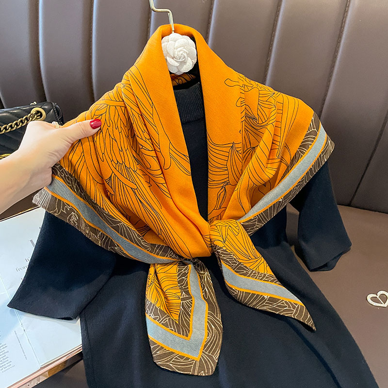 Nieuwe herfst/wintercollectie 2026: Kasjmiersjaal voor dames, luxe uitstraling, lichtgewicht wintercape met H-letter, dikke en warme nekbedekking_voghion.com