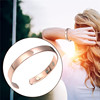 Magnetic glossy golden bracelet for beloved suitable for men and women, suitable for import, European style, pink gold, simple and elegant design