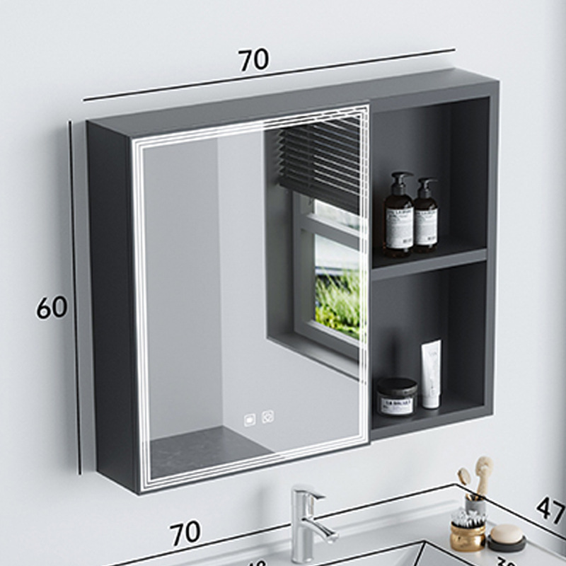 Shiqi nuevo 14mm panal gabinete de baño de aluminio inteligente espejo gabinete combinación cerámica cuenca integrada