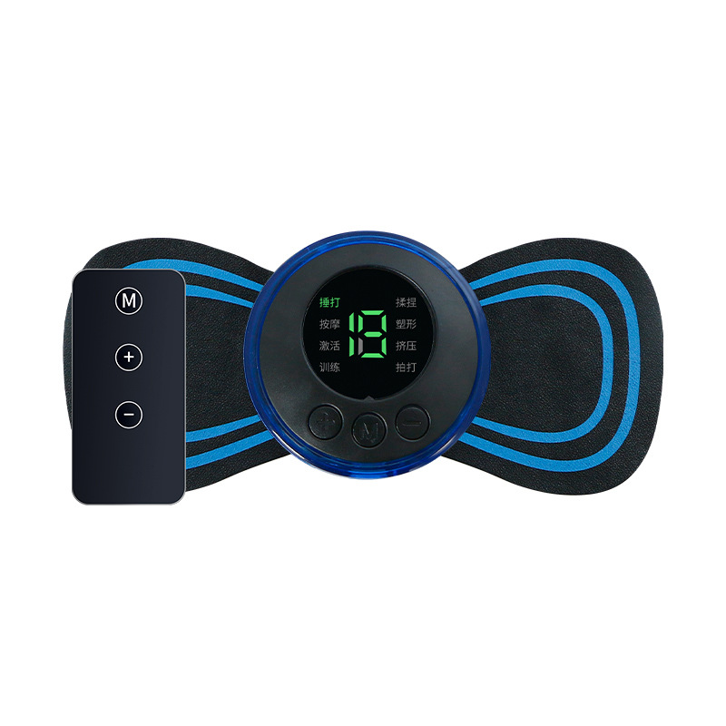 Mini masajeador inteligente portátil para el hogar, masajeador multifuncional EMS con microcorriente, parche de masaje de pulso meridiano.