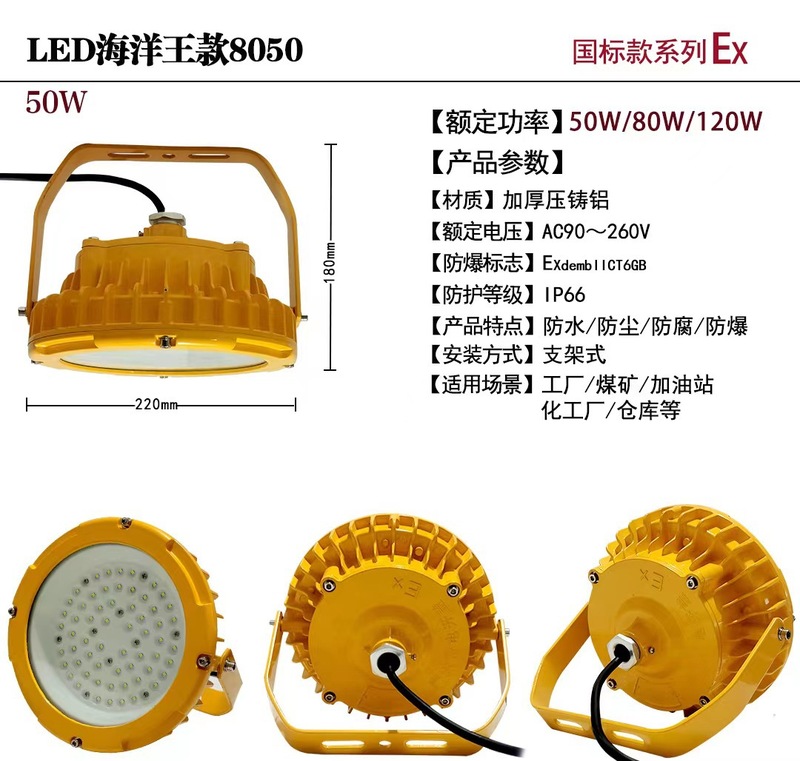 Led防爆ランプ20w50w100wシリーズled防爆投光ランプ緊急プラットフォーム照明ランプ防爆ランプ|undefined