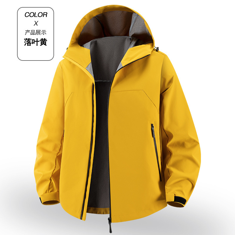 Plus Size Jacket Men's Hard Shell Jacket Custom Men's and Women's Jacket Outdoor Windproof and Waterproof Mountaineering Jacket Autumn