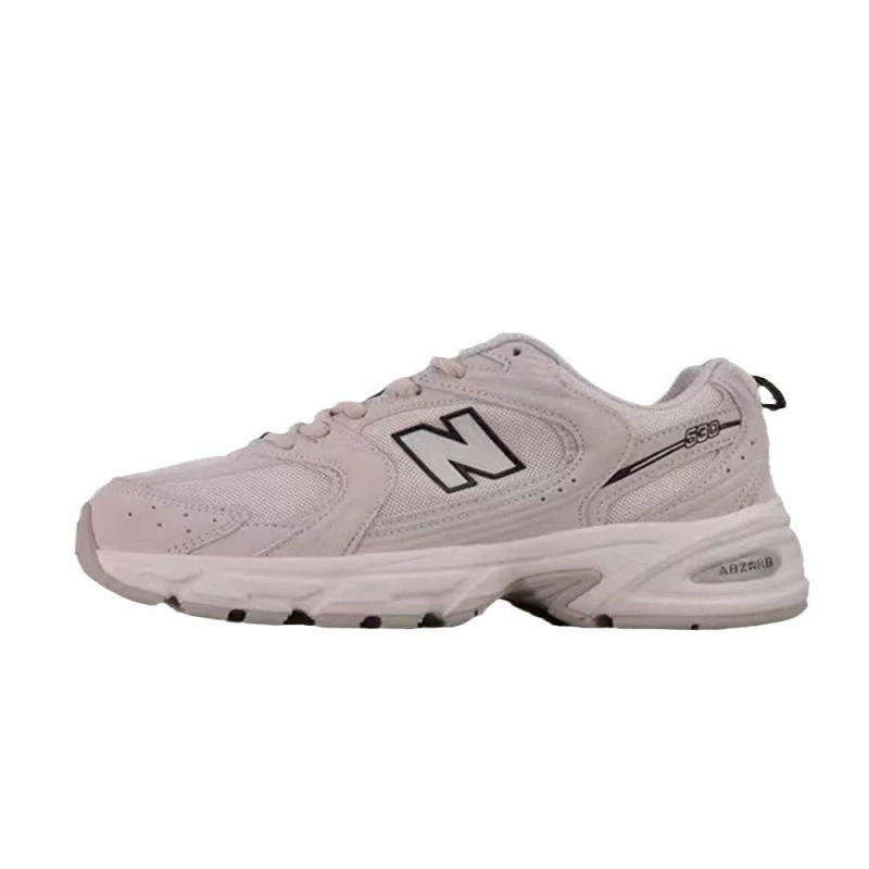 Оптовая продажа обуви Putian Shoes Factory, высокая версия NB530, серебристо-серые, серебристые, ретро, сетчатые мужские и женские кроссовки для бега с рисунком папы