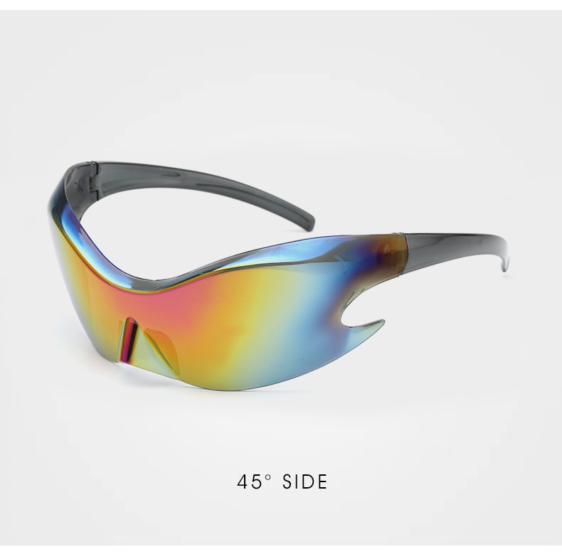 Strassenmode Toller Stil Geometrisch Pc Speziell Geformter Spiegel Rahmenlos Sonnenbrille Der Frauen display picture 11