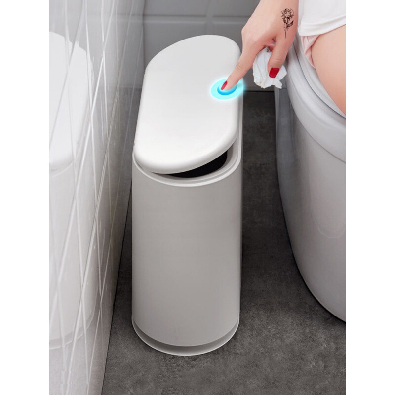 狭間のゴミ箱は超狭い11センチトイレの狭い縁の狭間の超薄型の隙間の浴室です。|undefined