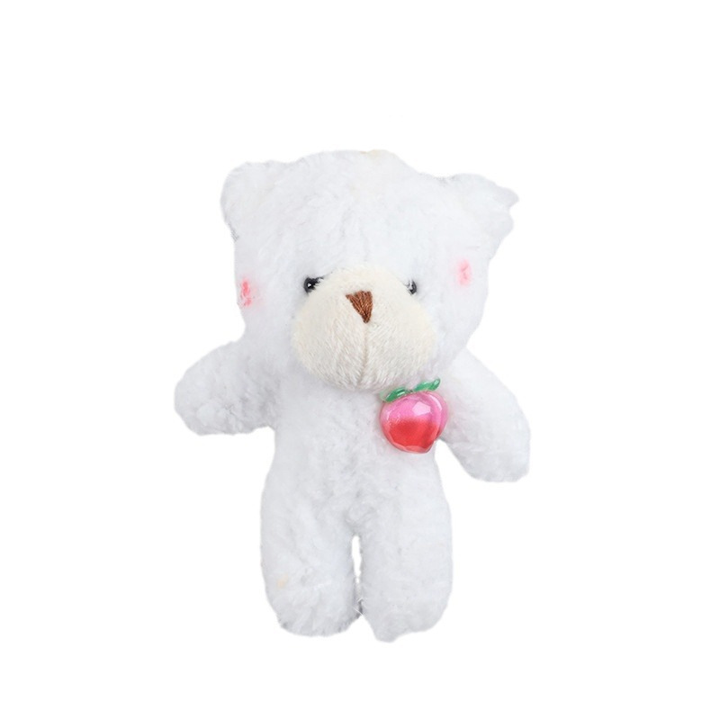 かわいい赤面クマペンダントテディベア白ぬいぐるみ人形バッグアクセサリーキーホルダー卸売|undefined
