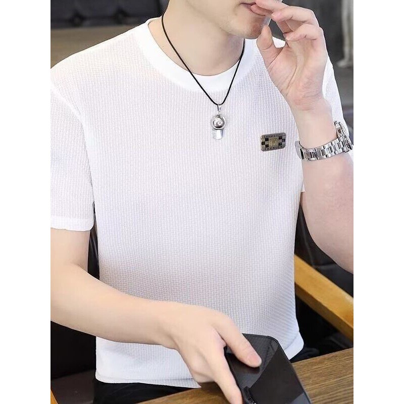 Cheap Work Clothes, Quick-Drying Short-Sleeved T-Shirts for Men, Summer Breathable Large-Size Sports Shirts, Loose Cool Tops