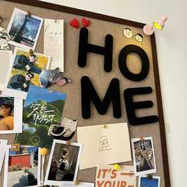 毛毡板照片墙DIY小装饰配件home立体字母英文墙贴个性墙面