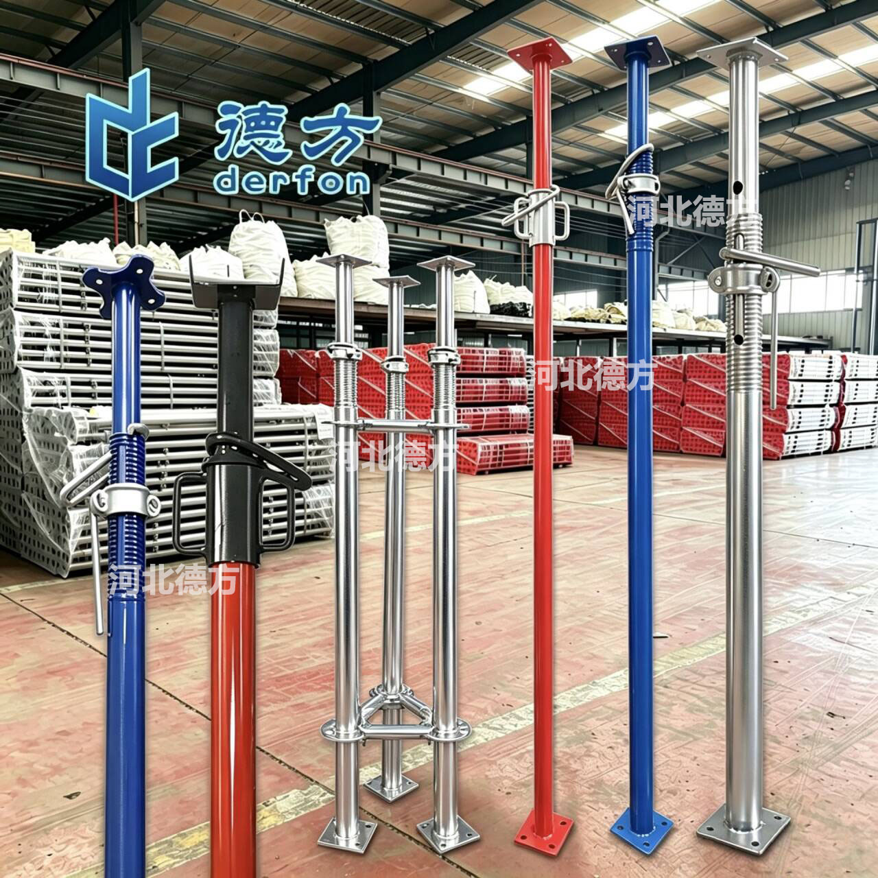 Construcción de acero soporte de acero ajustable independiente soporte de acero tipo taza columna de acero chino engrosado 4860 exportación de fabricantes