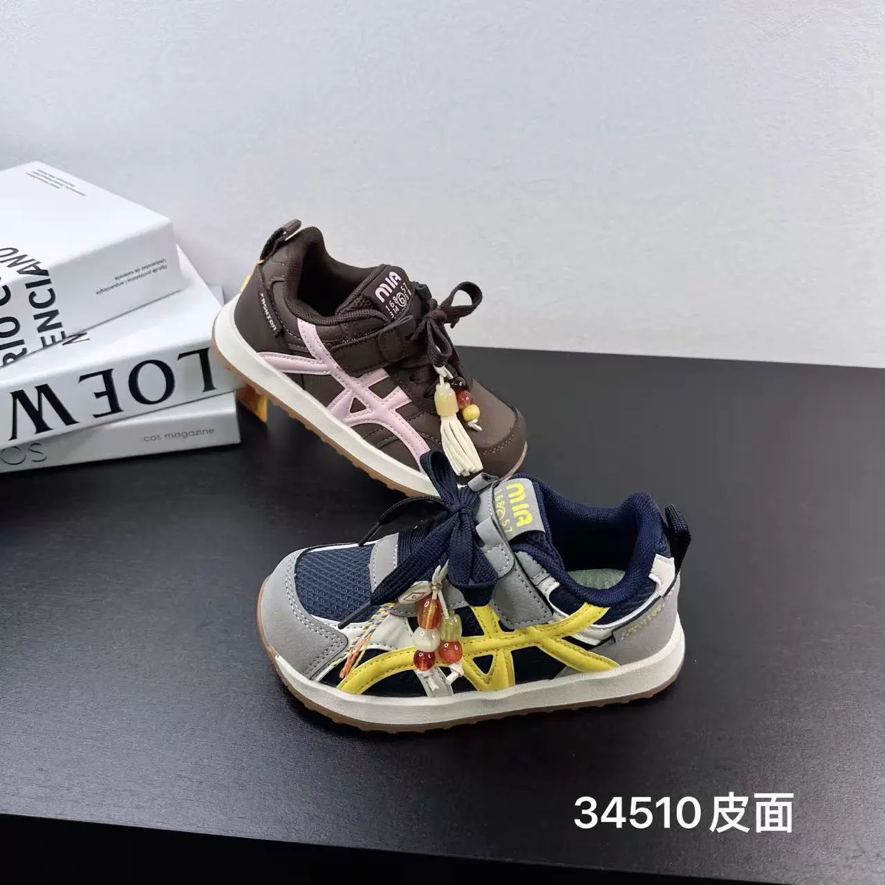 Детские популярные кожаные ботинки 33104, весна-осень 2025, новые, стильные, водонепроницаемые, универсальные, повседневные.