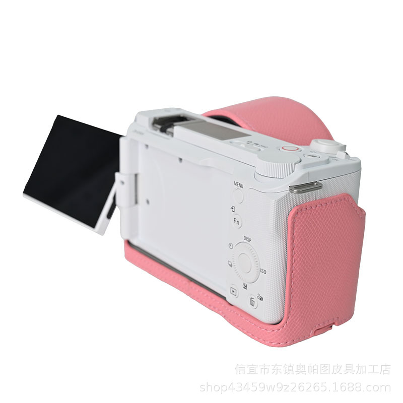 (2개) ZV-E10-2 세대 손바닥 인쇄 PU 자기 바닥 V503 렌즈 배럴은 V303 어깨 끈과 일치 할 수 있습니다