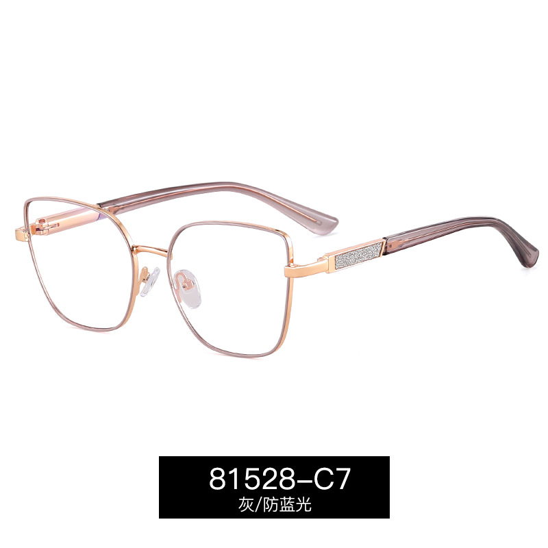 81528 Montura de gafas delgada y liviana personalizada Montura de gafas de metal Gafas anti-azul Montura de gafas de estiramiento facial Libro rojo pequeño Venta caliente