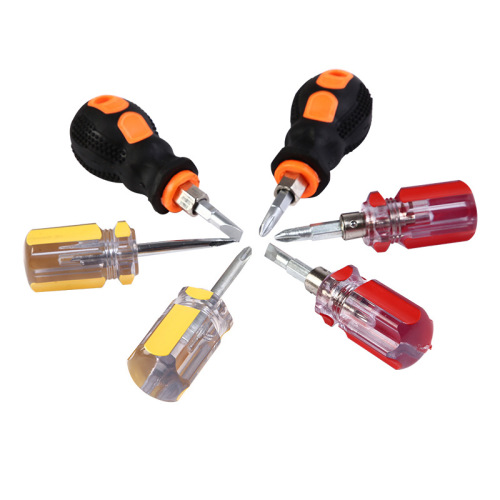 Xinton mini dual-purpose small screwdriver dual-purpose matching cross-shaped carrot head short fat single-purpose transparent screwdriver