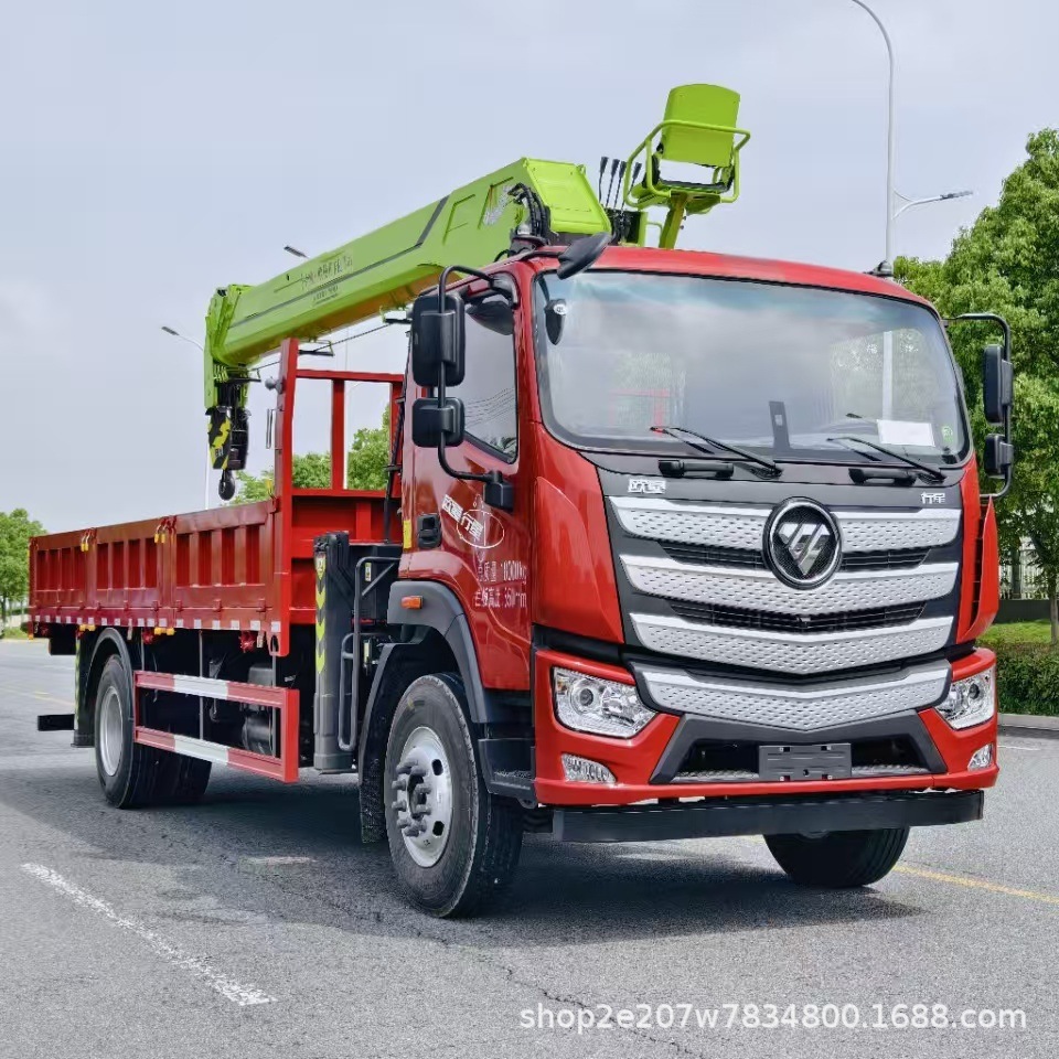 随车吊8吨10吨车载起重吊机平板货车直臂伸缩吊液压式起重机