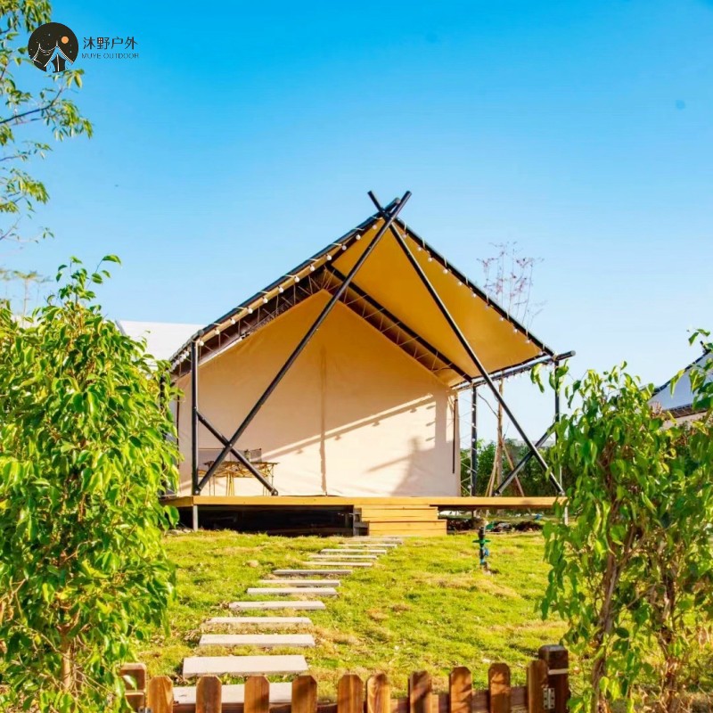 Muye acampar al aire libre poste grande carpa de doble capa campamento de hotel B & B tienda de techo fábrica a prueba de fuego y moho