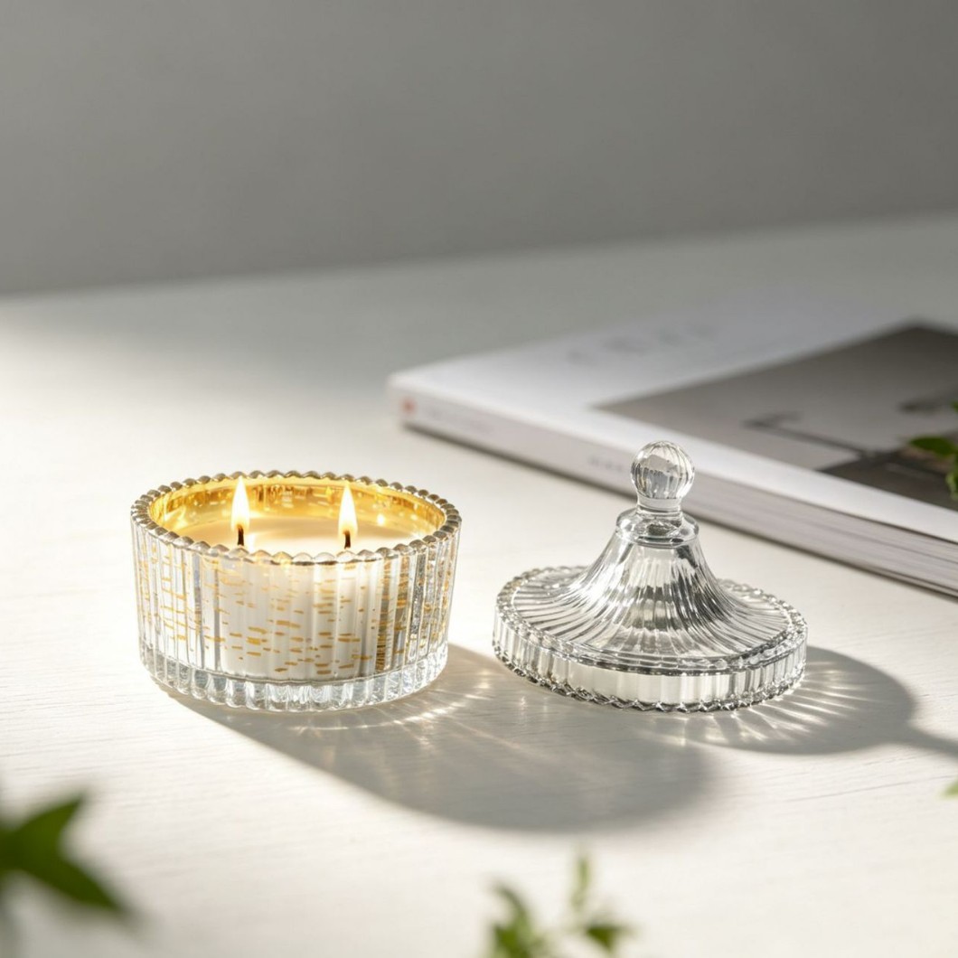 Vela Aromática de Cera de Soja, Calmante y Fragancia Duradera para Dormitorio y Baño