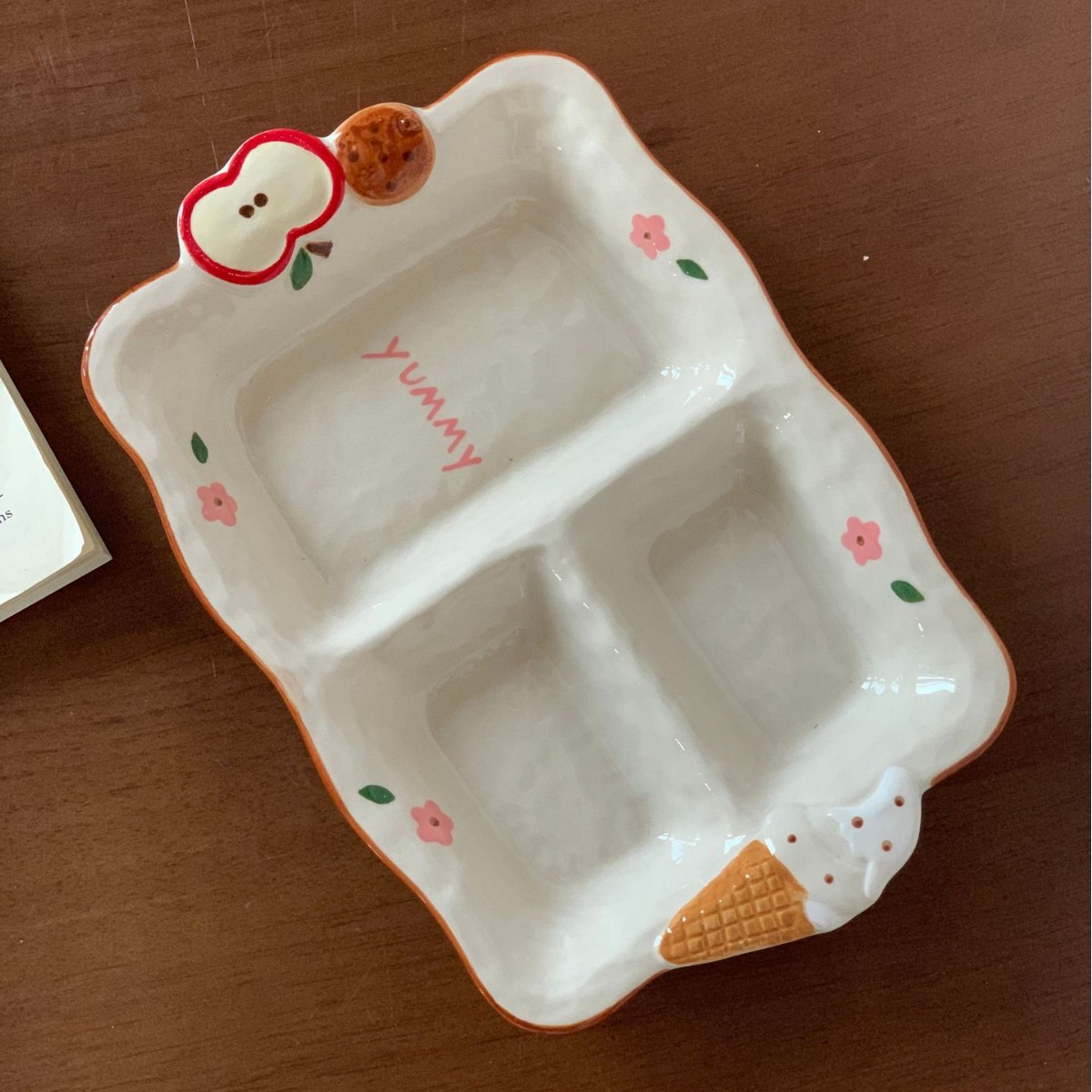 10.5inch 3칸 접시