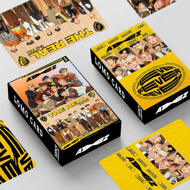 30 двойных карточек ATeez новый альбом маленькая карточка. настоящая коробка, фото-карточка-пожелания