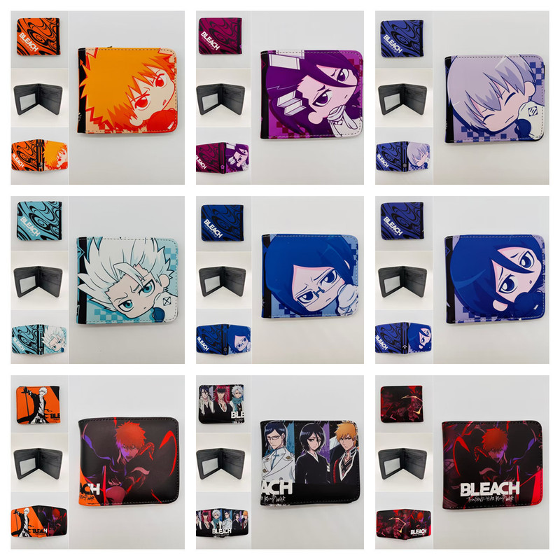 Anime Cartoon Grim Reaper Kurosaki Icho Short Wallet Broken Coin Purse Student Men's Wallet