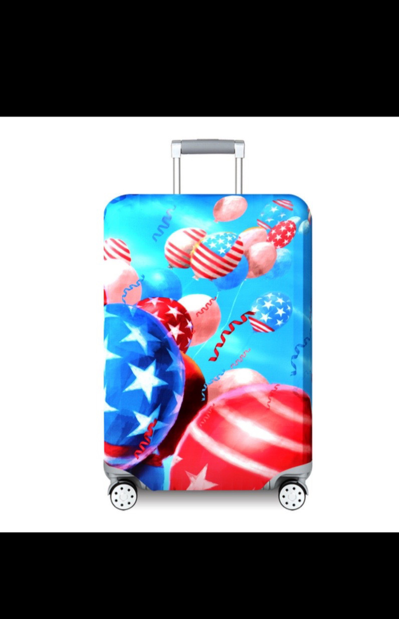 cubierta de maleta gruesa y resistente al desgaste cubierta de caja elástica caja de tracción cubierta de polvo cubierta de maleta de viaje impresión completa