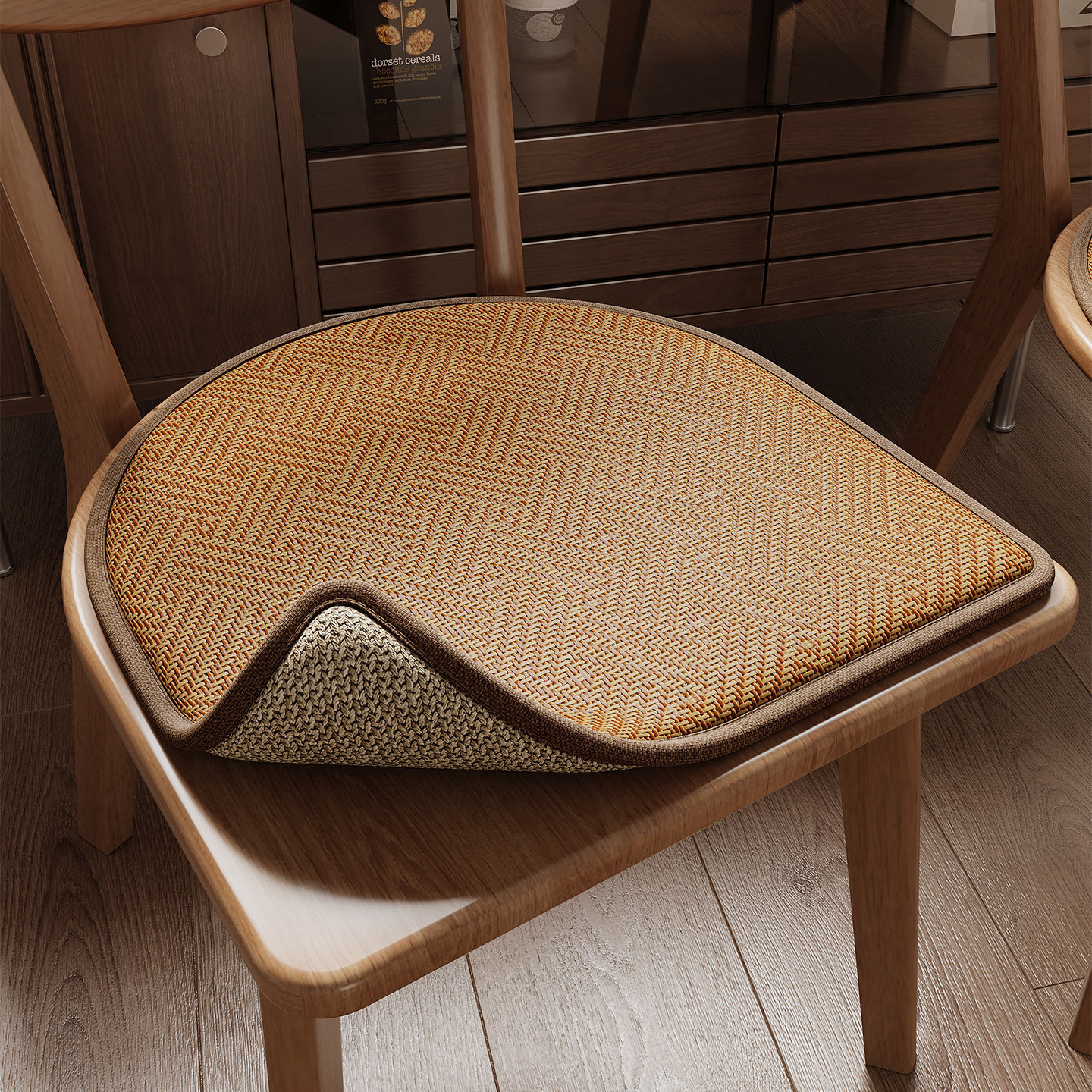 Cojín de silla de comedor chino de doble cara cojín de silla de madera roja cojín de esponja gruesa cojín de silla de madera maciza cojín de asiento de cojín