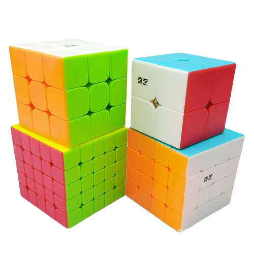 Qiyi Rubik's Cube third-order smooth solid color 2345-level Rubik's Cube beginners entry training teaching Rubik's Cube toys wholesale