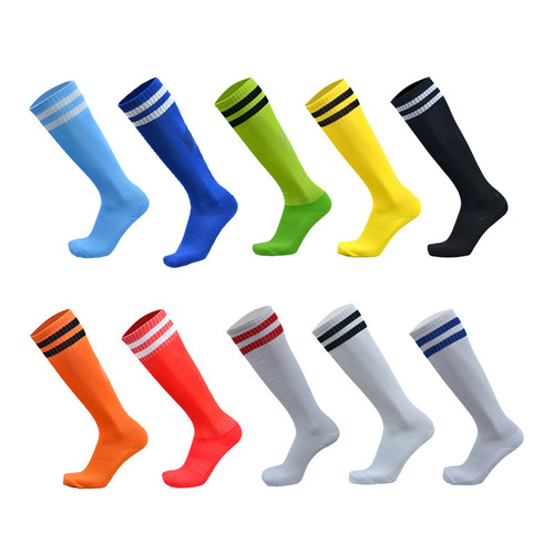 Adult football socks, men's stockings, knee-high towel bottom thickened socks, children's sports training non-slip printed socks