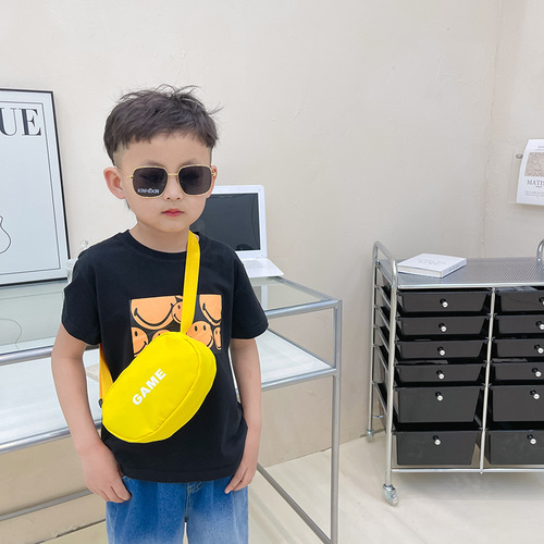 New Letter Messenger Bag Kindergarten Boys and Girls Versatile Coin Purse Casual Lightweight Canvas Bag Travel Bag