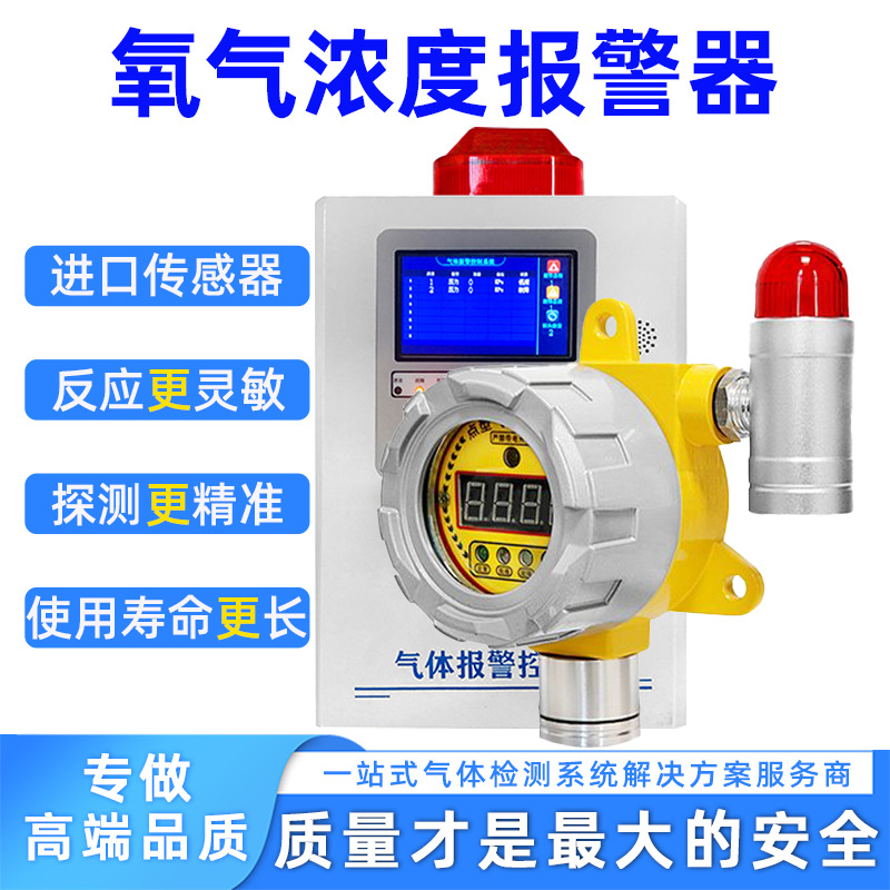 工业级氧气浓度报警器固定式检测报警仪气体探测器热卖在线式