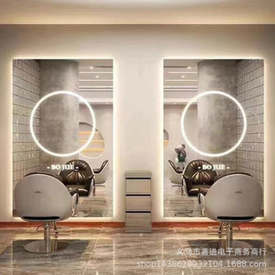 Internet Celebrity Hair Mirror Large Size Square Mirror Hairdressing Shop Mirror Table Hairdressing Trendy Shop Perm Dyeing Wall Mirror Special for Hair Salon