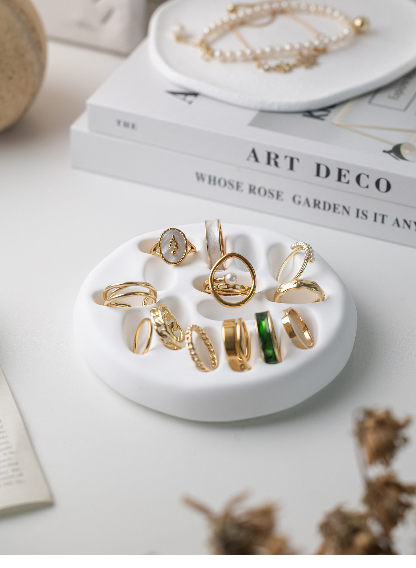 Nordischer Stil Runden Gips Schmuckständer display picture 1