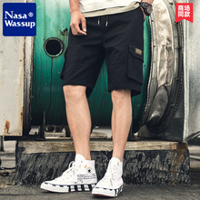 NASA日系工装短裤男士潮牌大码宽松夏季2024新款五分休闲中裤子