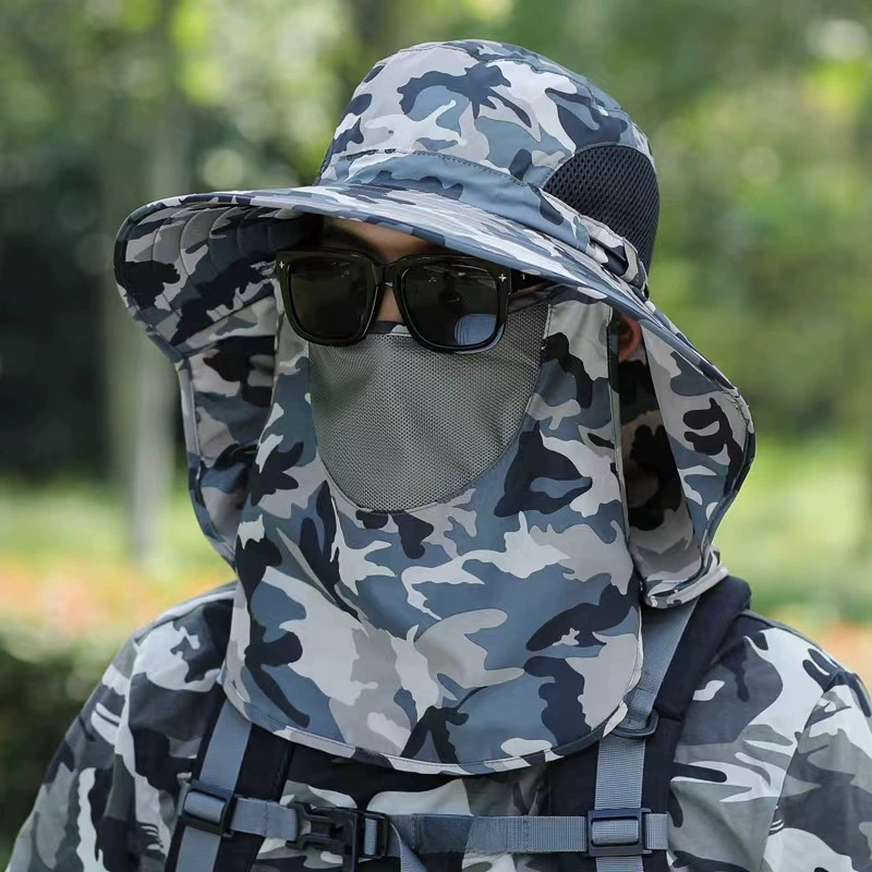 Foldable summer travel climbing sun hat, men's cap, cloak