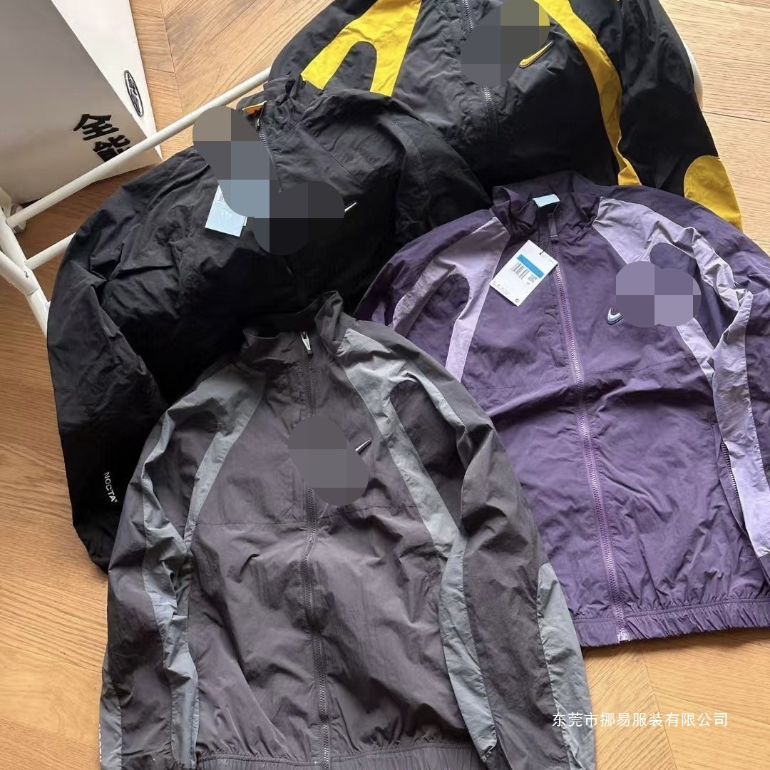 Spring, Summer and Autumn New Noc Joint Hook Men's Windbreaker Jacket Contrasting Color Stitching Stand Collar Men's and Women's Couple Jacket Cotton