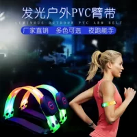 Светящийся браслет для ночного бега с LED-подсветкой, USB-зарядкой, велосипедный световой сигнал безопасности, светящийся ремешок на запястье